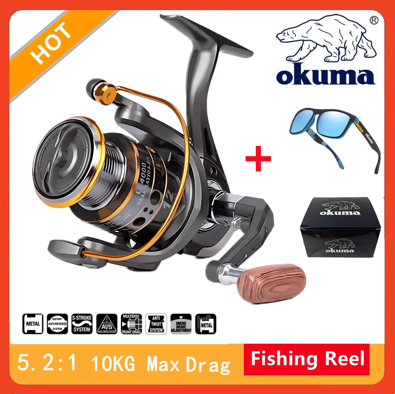 Carrete de Pesca Okuma de Alta - Daiwa Reel Fuego reseña y precio